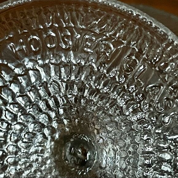 Vintage Hoosier Glass Wavy Clear Pedestal Candy Dish Compote - Picture 13 of 13